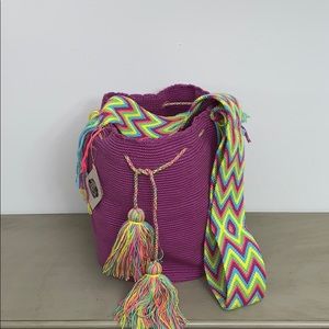 Wayuu Tribe crossbody bag purple